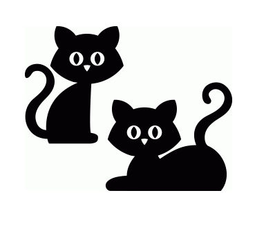 black cats out of Halloween heat transfer vinyl