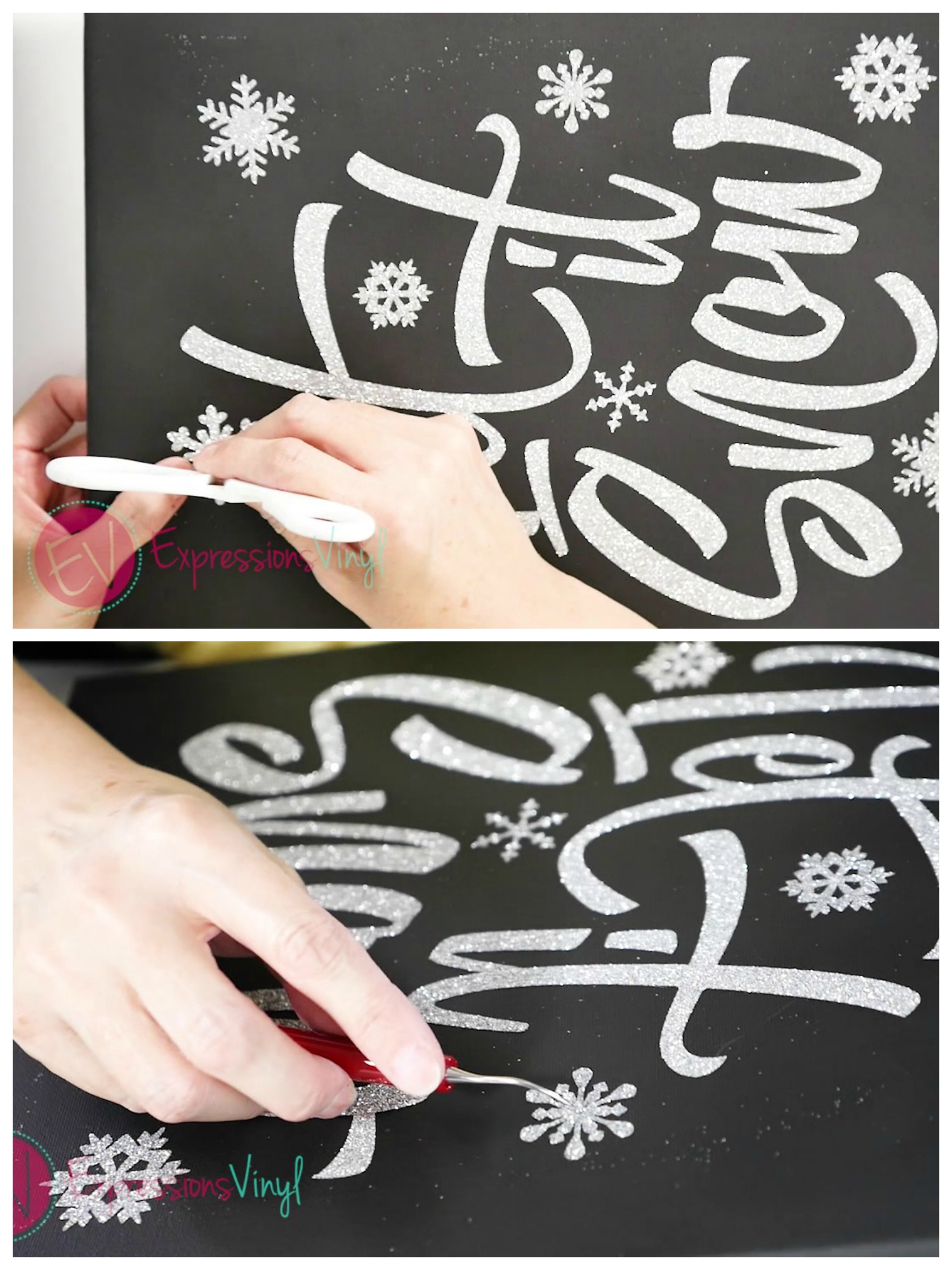 Christmas Canvas with Lights - Expressions Vinyl