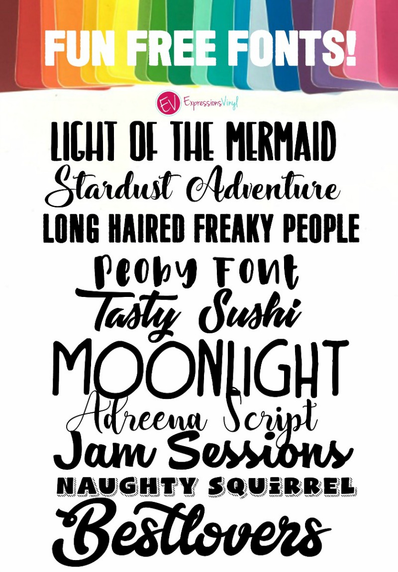 Download More Fun Free Fonts Expressions Vinyl SVG Cut Files