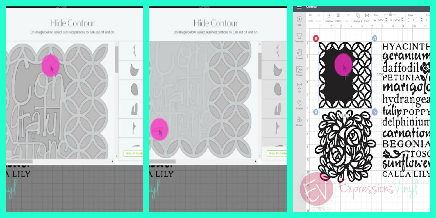 How to use Contour in Cricut Design Space - The Barne Yard