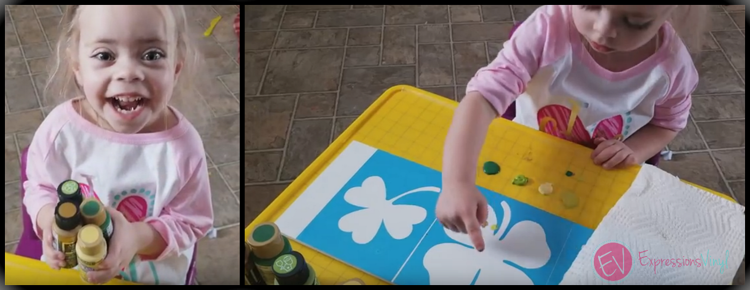 Kids Finger Painting with Vinyl - Expressions Vinyl