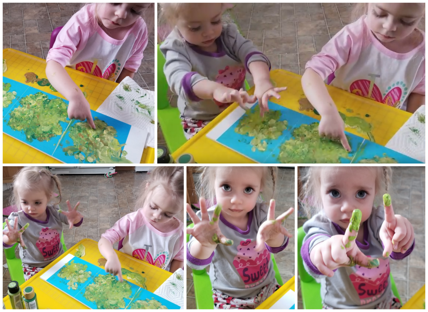 Toddler Finger Paint Artwork {Using Vinyl as a Stencil!}