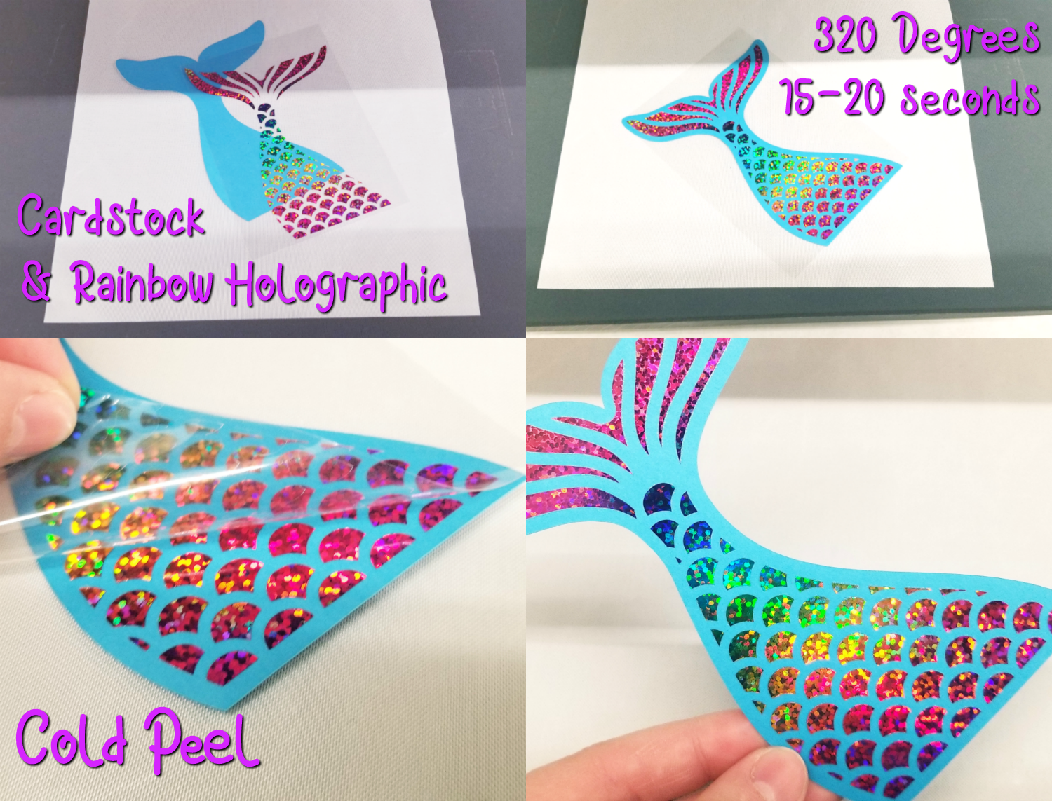 Mermaid Birthday Party with Rainbow Holographic HTV - Expressions Vinyl