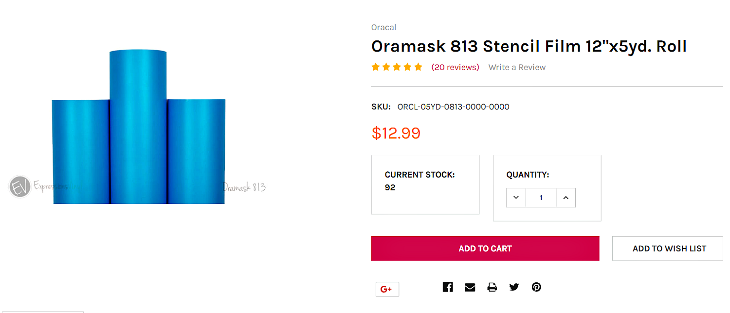 ORAMASK 813 Stencil Film