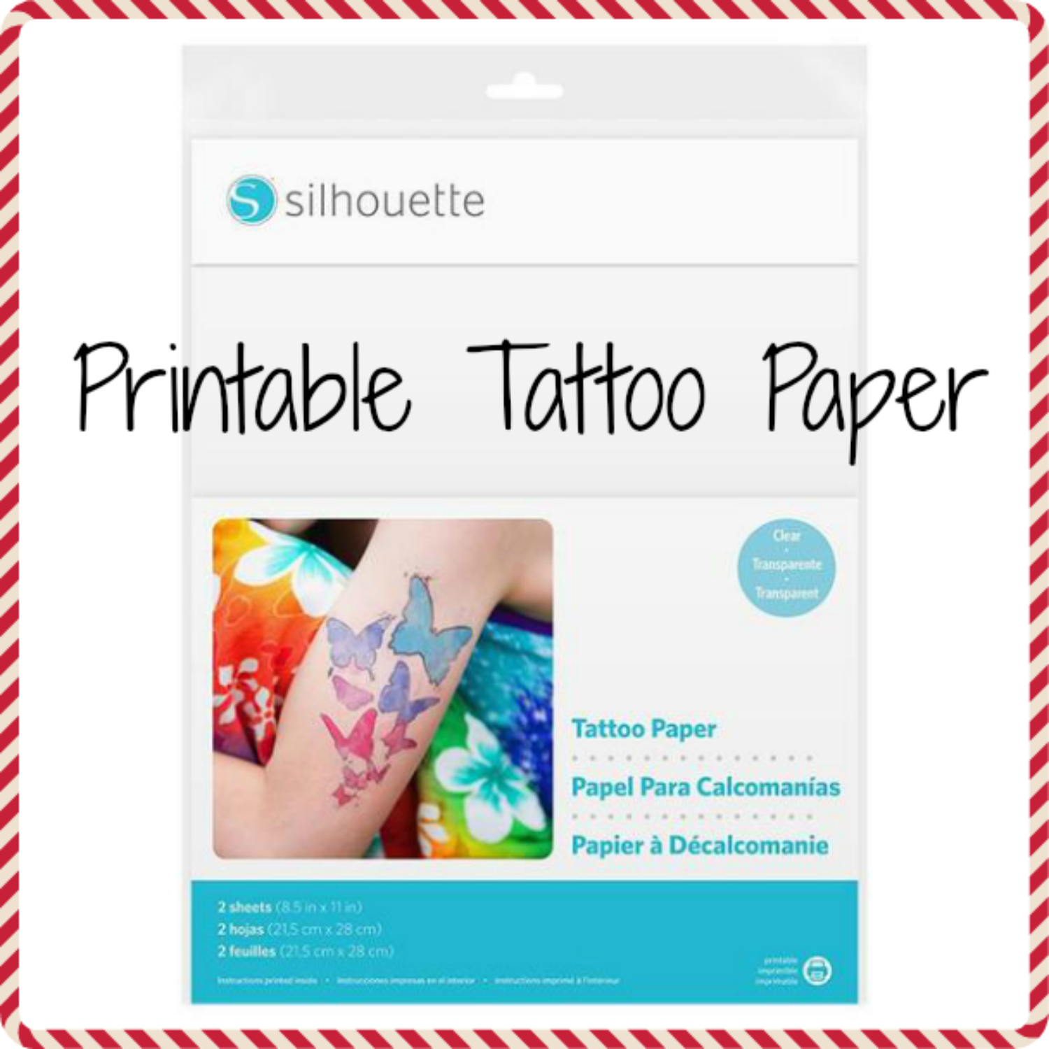 Silhouette Printable Tattoo Paper