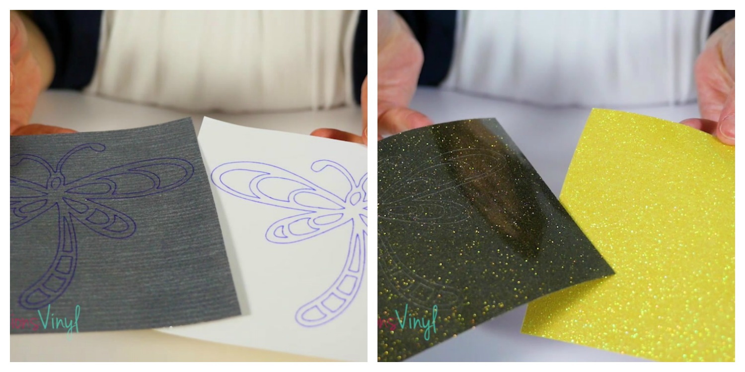 Using a Pen to Help Weed Glitter HTV - Cricut - Expressions Vinyl
